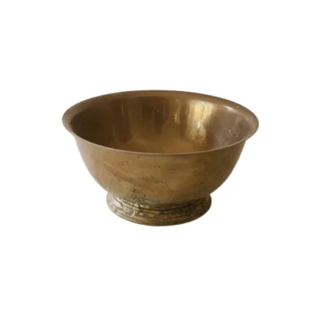 Vegetable Salad Serving Bowl Bronze Metal Rounded Fruit Salad Bowl Dinner Table Food Serving Metal Bowl