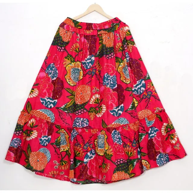 Indian Cotton Dress Evening Dresses women Wear Dress Long Cotton Skirt Long Floral Print Long Skirt Indian Wedding Gift