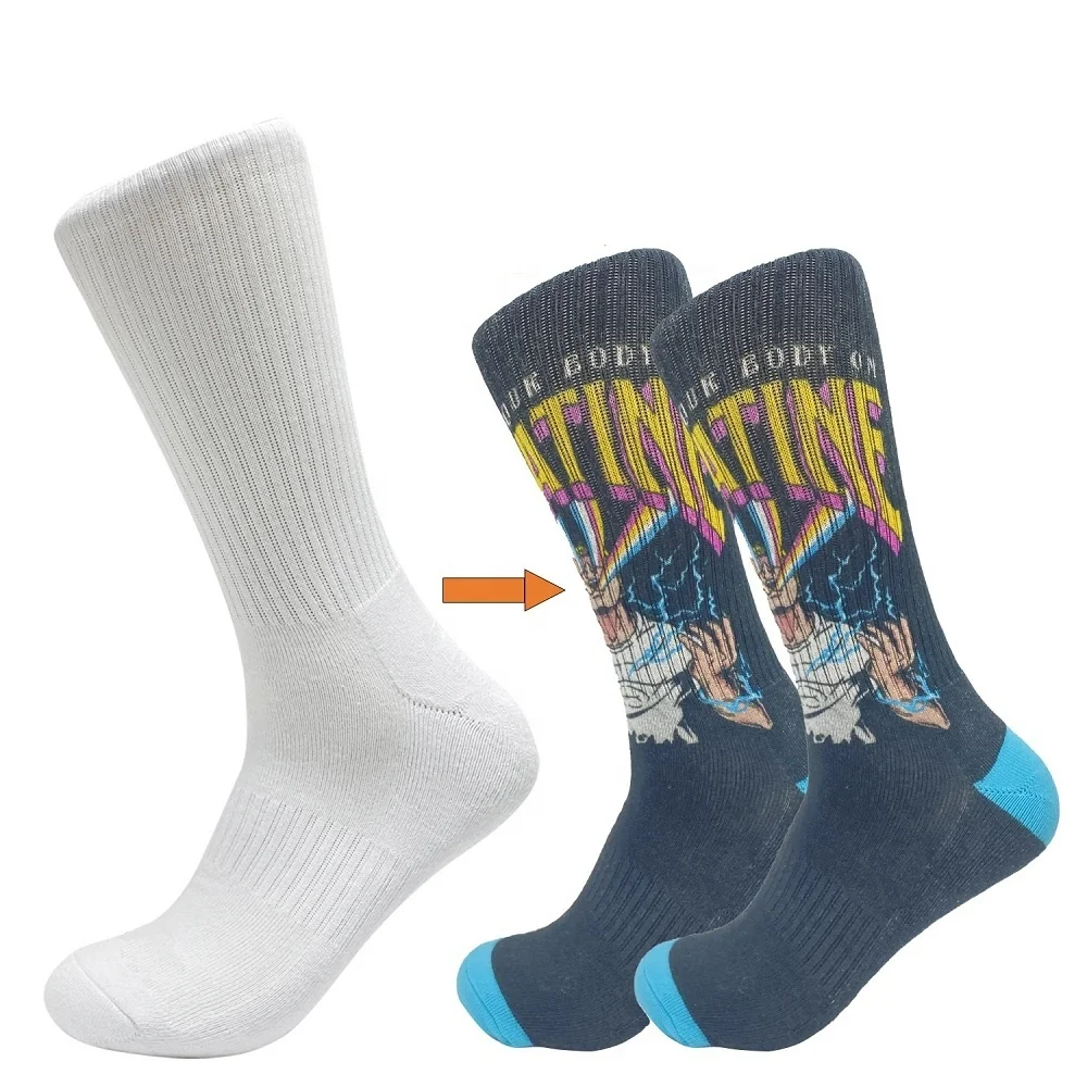 cheap wholesale 3d printing blank socks Fashion Design Men Women Animal Blank Crew Custom Tube Printed Sublimation Socks