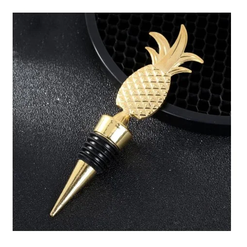 59 - STAINLESS STEEL ASSORTED DESIGN WINE STOPPER , SILICONE REUSABLE WINE AND BEVERAGE BOTTLE STOPPER