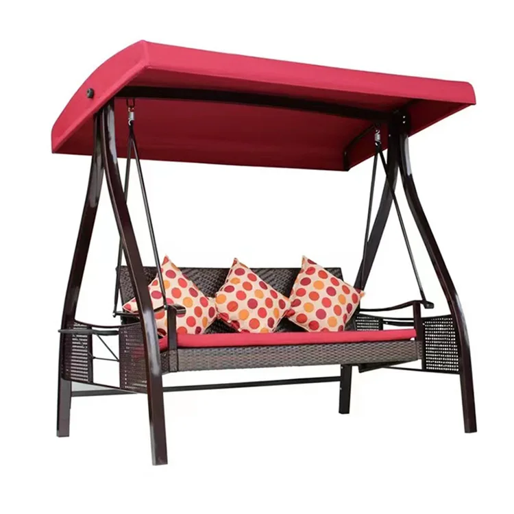 bistro Garden hanging Rocking Waterproof Swing Canopy Sun Shade Chair for Outdoor Patio Yard Park Porch Balcony Backyard