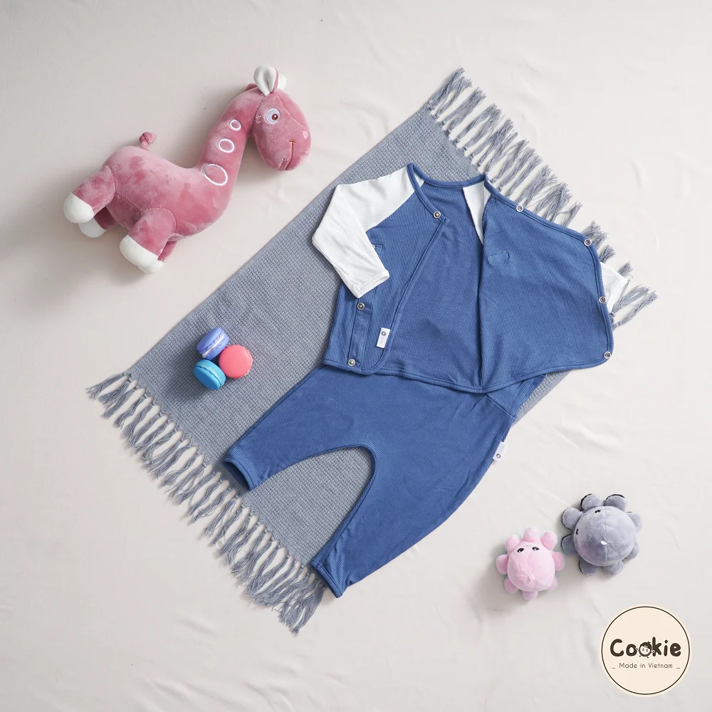 Safe Soft Breathable Unisex 0-6 months Air-cool Knitwear fabric Newborn Baby Set with 95% cotton, 5% elastane