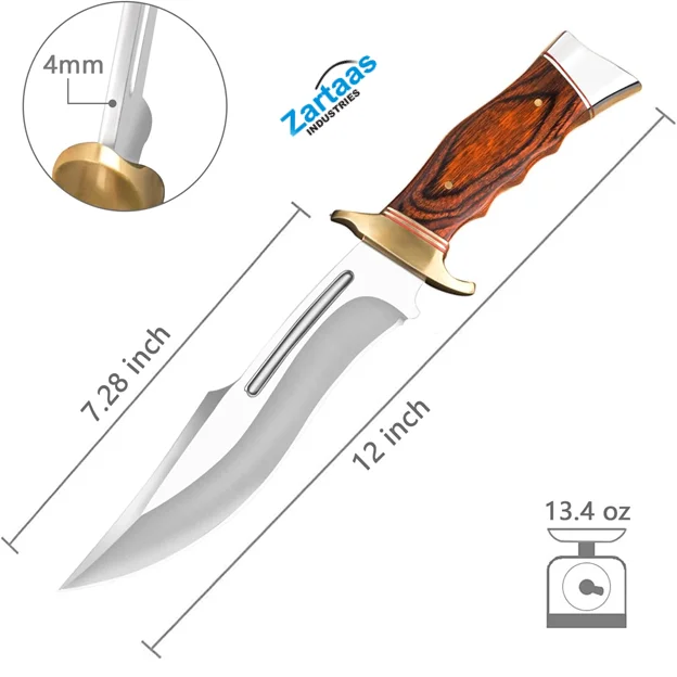 Высококачественный Нож Боуи с футляром фиксированным лезвием охотничий нож 12 дюймов тактический