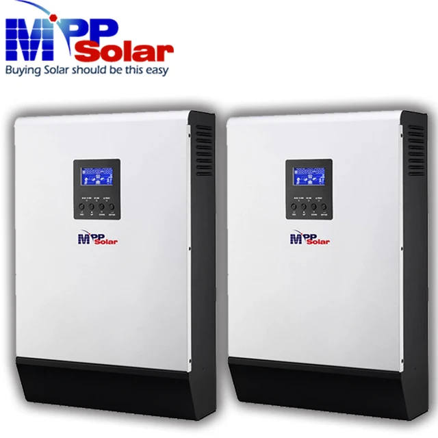 mppsolar 4000w 24v split phase solar inverter dual 80A MPPT solar charger 60A utility charger zero transfer time (LV-MK*2)