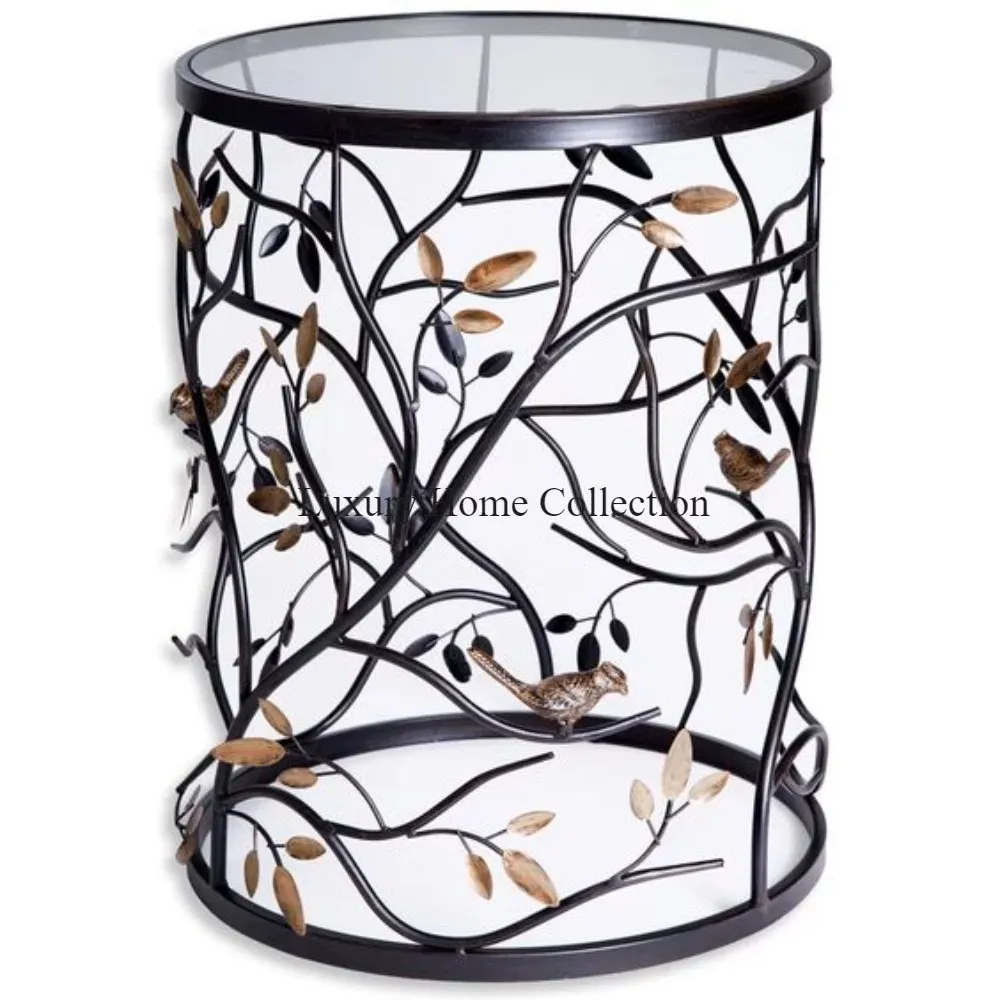 Hot Selling Metal Wires Made High Graded Gold Plated Attractive Look With Marble Round Top Coffee Tables From Indian Supplier