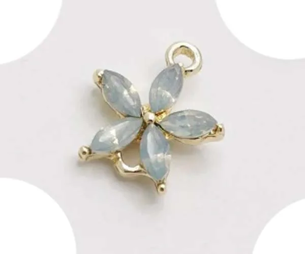 Nice Looking Opal Glass Bezel Connector 925 Sterling Silver Gold Plated Jewelry for Anniversary Jewelry for Happy New Year