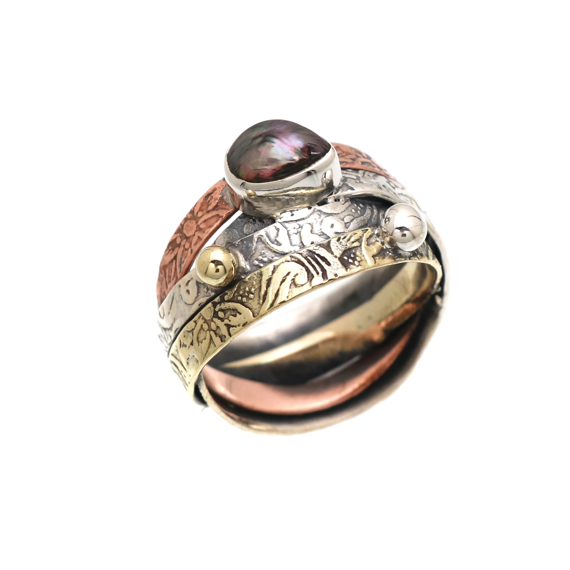 Handmade Natural Sterling Silver 925 Ring Perfect Gift Her Mom Wife Birthstones Moonstone Garnet Pearl Coral Wedding Party