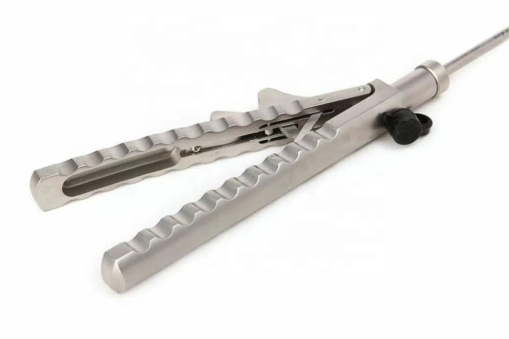 Needle Holder V Type 5X330mm Curved Jaw TC Laparoscopy Laparoscopic Endoscopy Medical Instruments Endoscopy Biopsy Forceps,