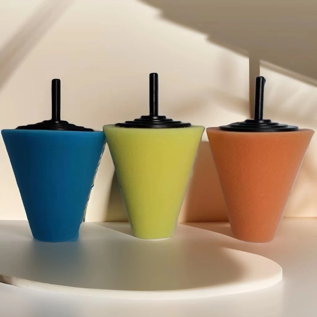 Wheel Polishing Sponge 3inch Polishing Cone Shape Car Hub Buffing Sponge