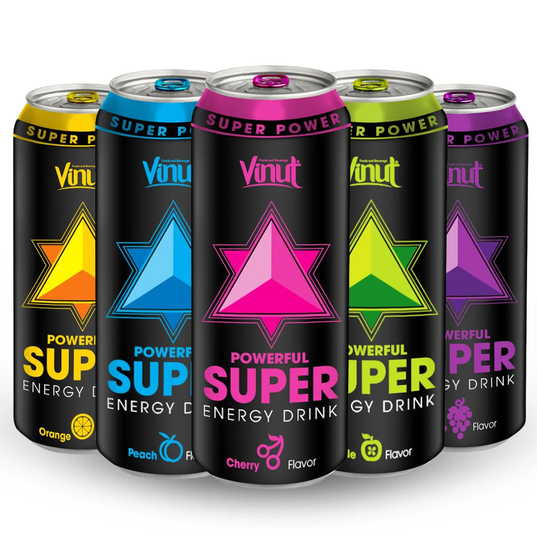 Энергетический напиток, 500 мл, разные вкусы (24 упаковки), без сахара, полезный витамин С, незаменимый А, электронные витамины, оптовый поставщик, OEM