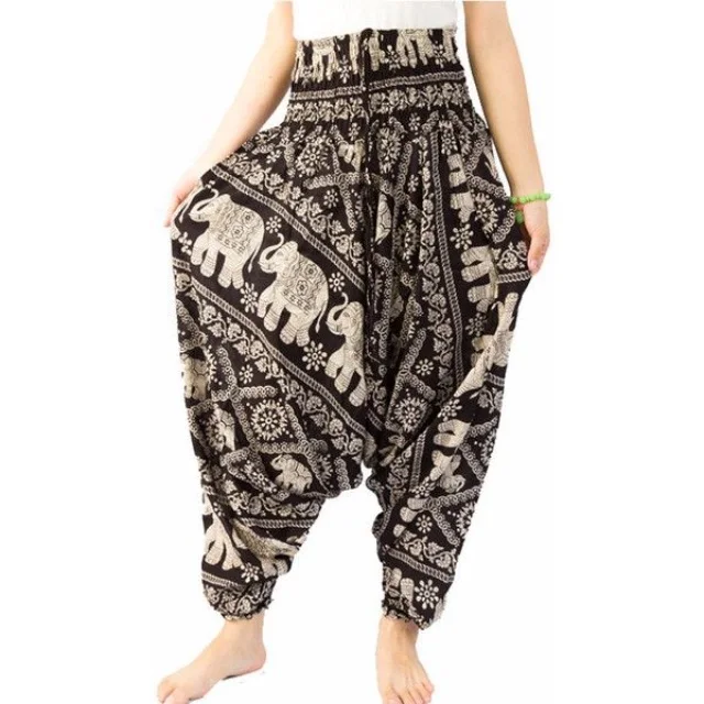 Заводская поставка, штаны для йоги, свободные богемные брюки, цветочный костюм, цыганский костюм, одежда для отдыха в стиле хиппи, тренировочные спортивные штаны, шаровары