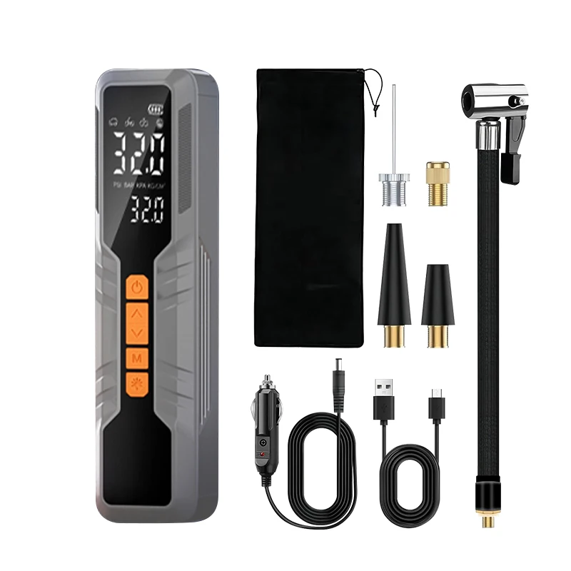 High quality car tire inflator 12v portable air compressor tire inflator 12V digital automatic portable car air pump