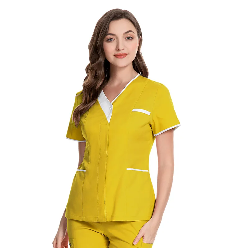 Joint Color design unisex Hospital staff work sets men nurse scrubs uniforms  for women top coat
