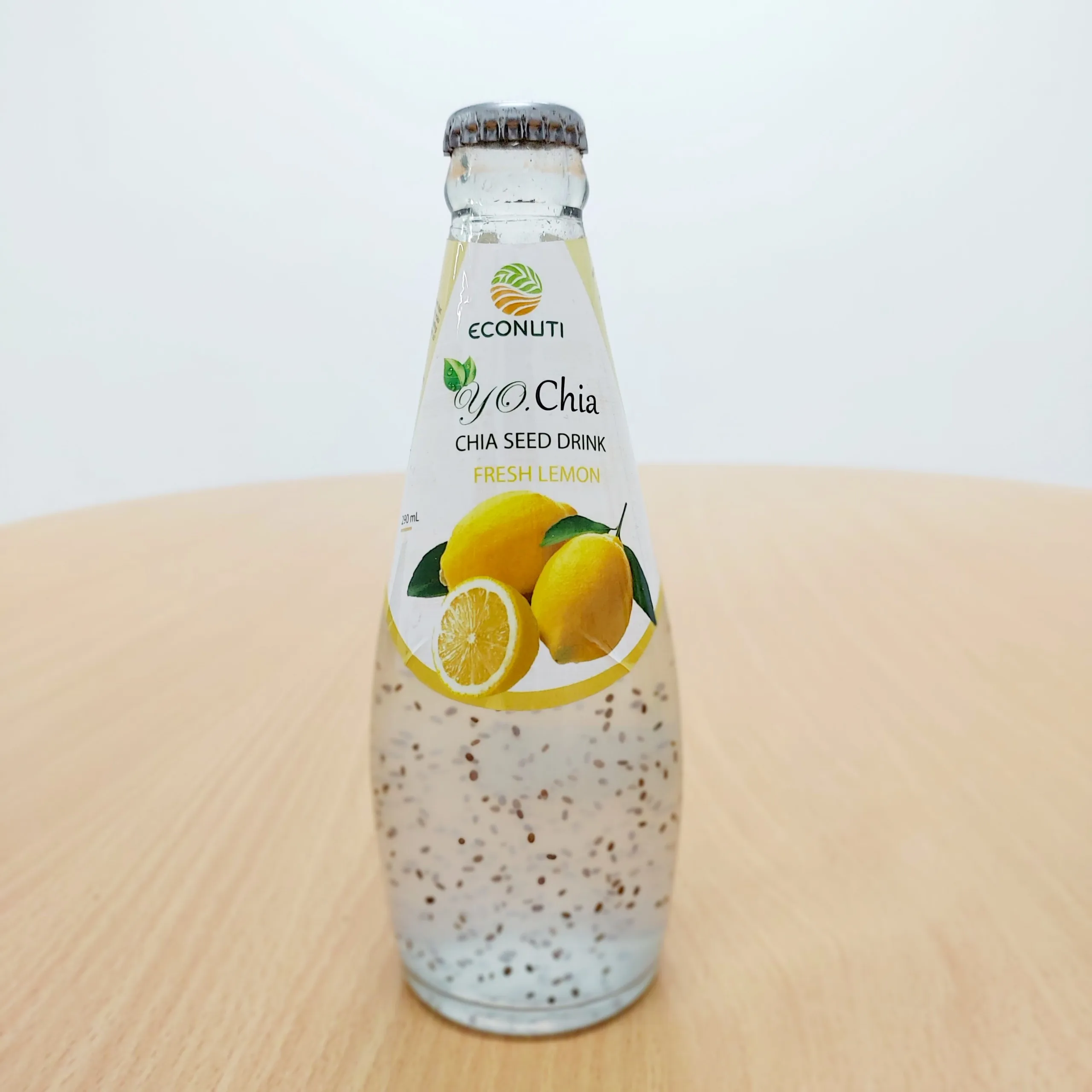 Chia Seed Drink Natural Fruit Flavor Kiwi Taste Glass bottle 280ml OEM Factory Price