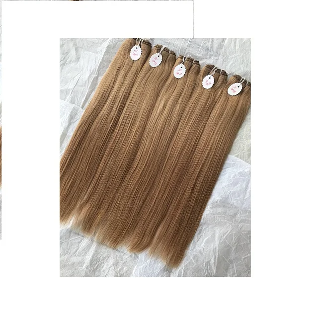 Top Premium Quality Brazilian Mink Cuticle Aligned 20 Inch #12 Straight Coloured Bundles Extensions Single Donor Wholesale Price