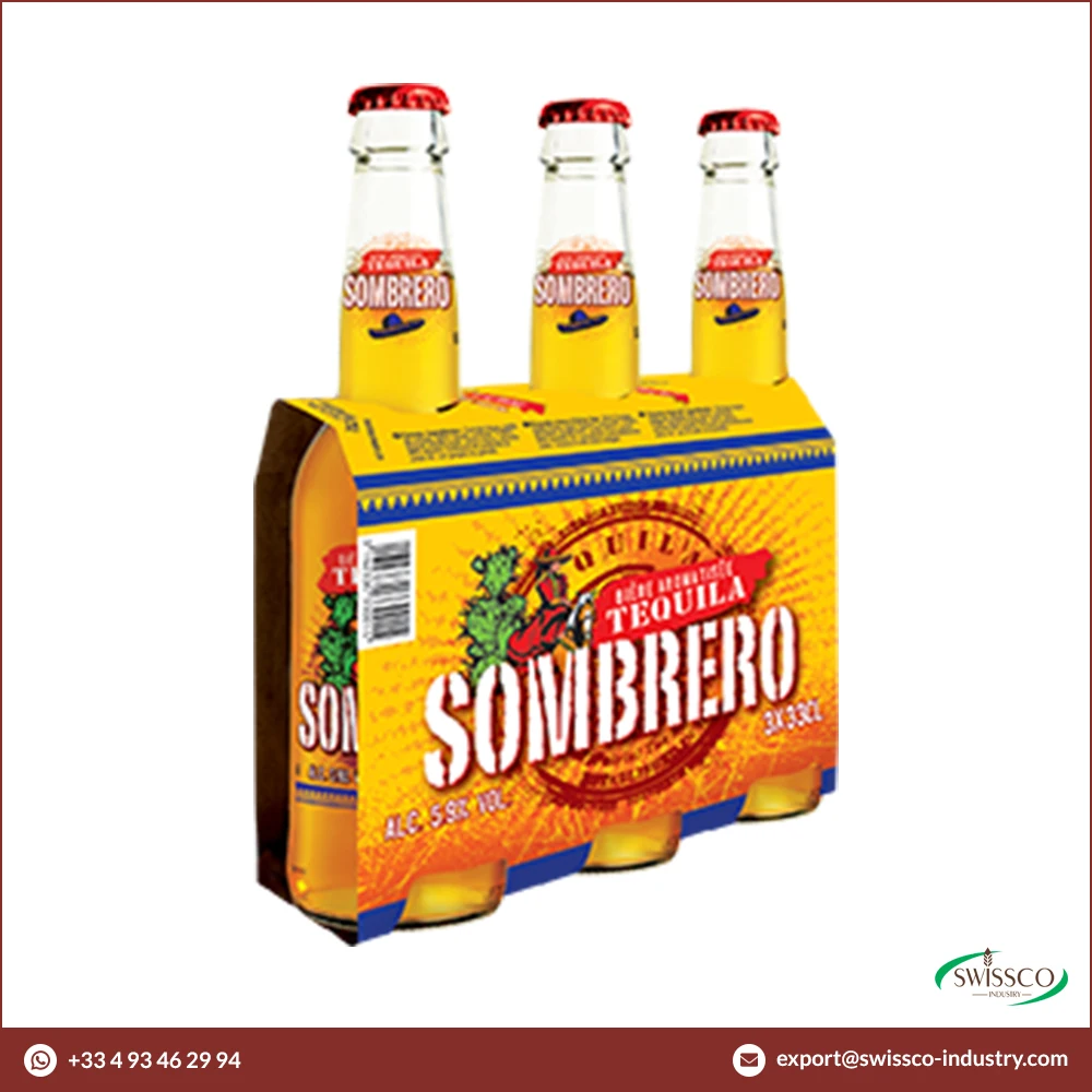 Best Deal on Top Quality 5.9% Alcohol Content Sombrero Tequila Mix Beer 33CL Long Neck Bottle in Pack of 3 Units