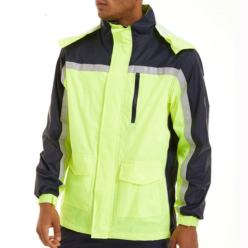 Reflective Security Traffic Fluorescent Hi Vis High Viz Visibility Workwear Safety Work Class 3 Jacket