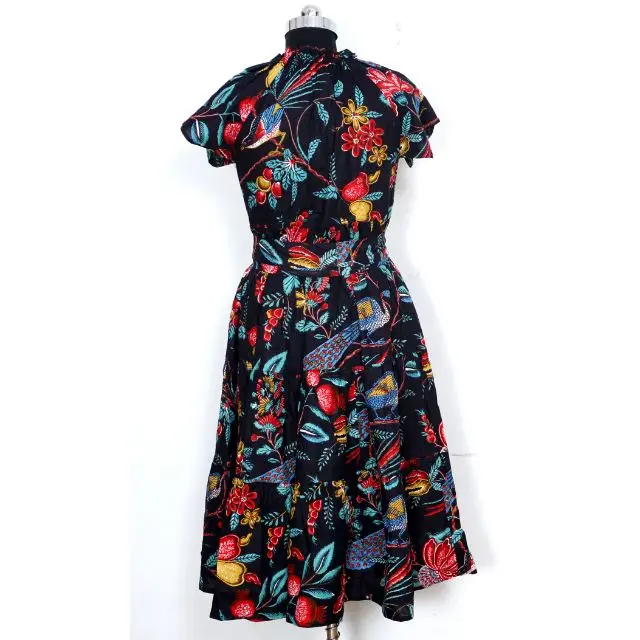 Wholesale And Low Price Plus Size Women Casual Dress Printed Ladies Long Sleeve Midi Dress High Quality Customized  Casual Dress