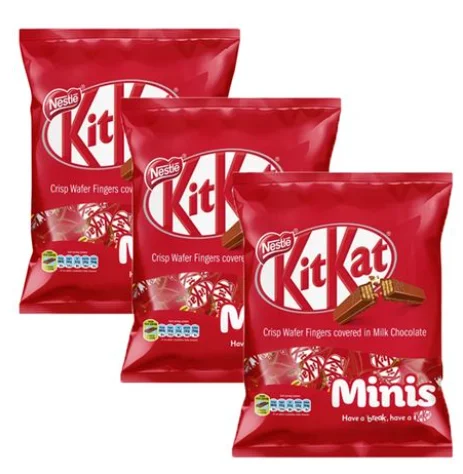 Kit Kat Chunky Milk Chocolate Bar Multipack 4 Pack 160g Bittersweet Candy Biscuit and Fruit Infused Solid Pasty