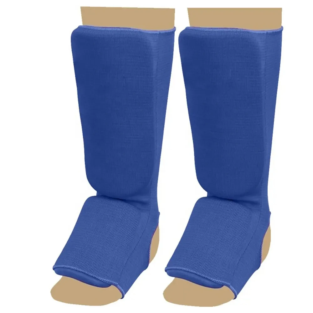 MMA Shin Instep EVA Elastic Cloth Pad Support judo karate Leg Guards Foot Protective Gear Kickboxing Shin guards