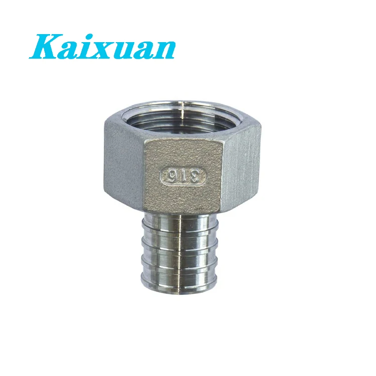 stainless steel female adapter swivel pex ring crimp connector