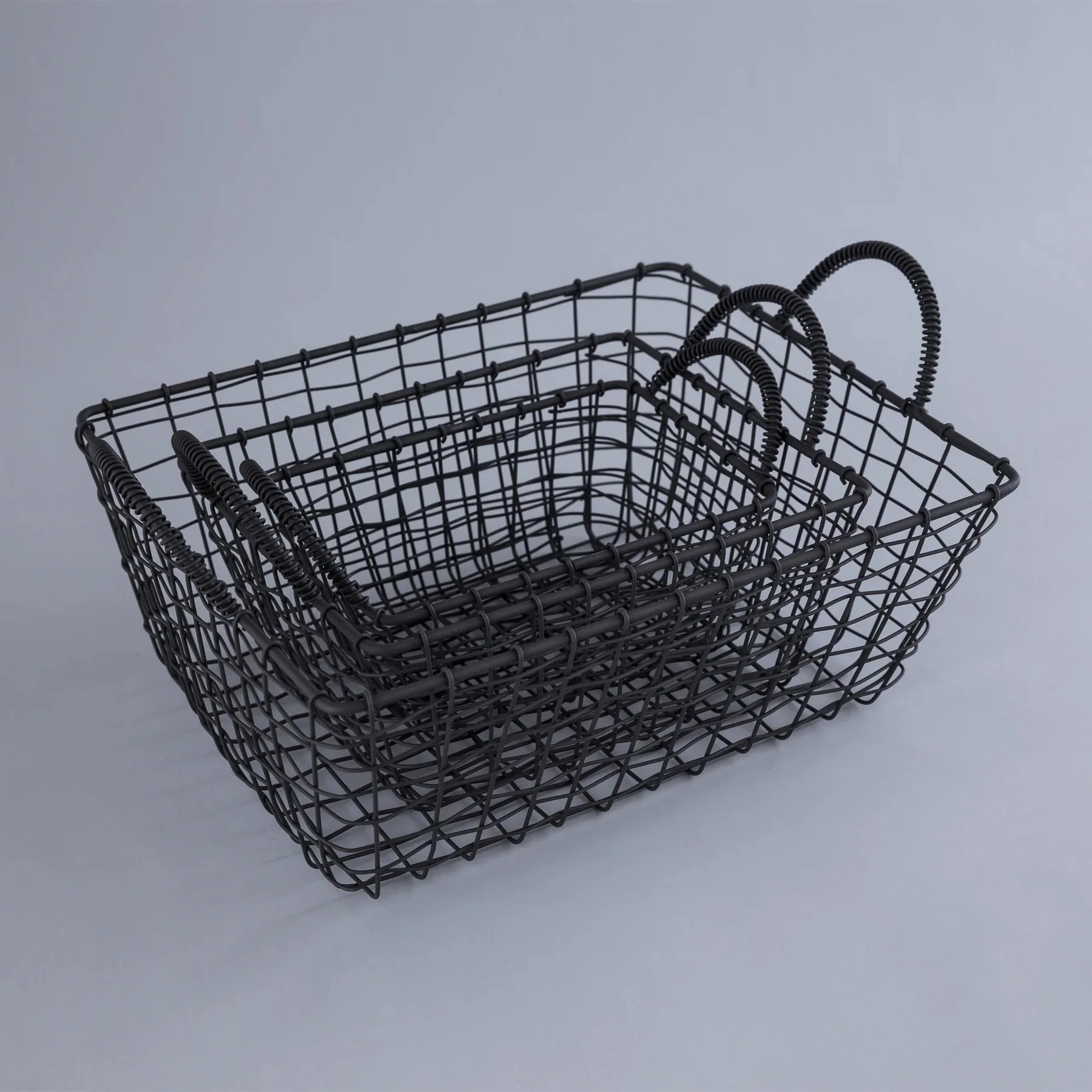Trending 2024 Rectangular Metal Golden Storage Baskets with Handle Laundry Storage Baskets for Home Decorative