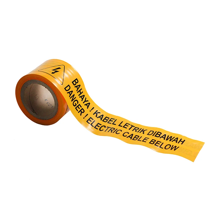 Hot Sale LDPE Security Caution Tape 2 Custom Printed 75mm x 50meter Red and White Yellow and Black Barrier Tape