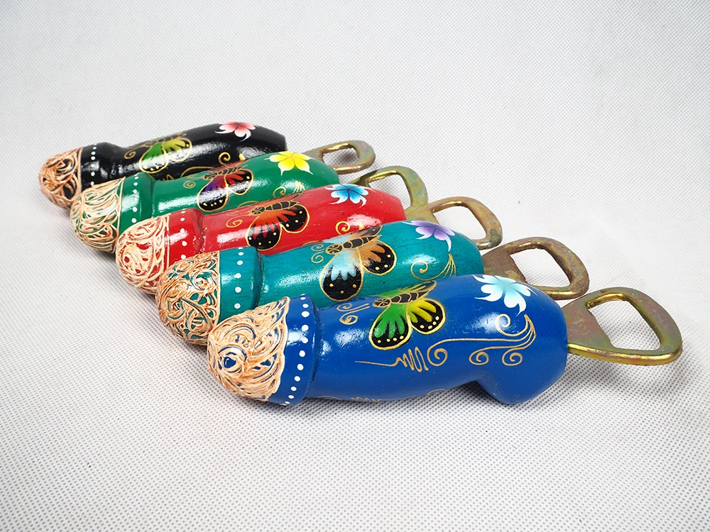 Wholesale 1 set (5 pcs) Wooden Bottle Openers for Kitchen & Tabletop Accessories, Bar & Wine Wooden Penis Bottle Openers