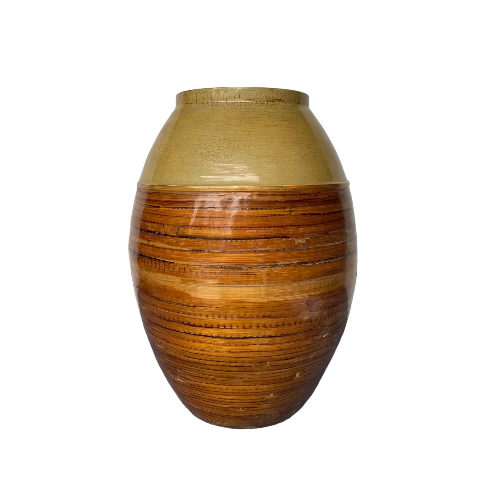 Оптовая продажа, декоративная бамбуковая ваза из органического бамбука