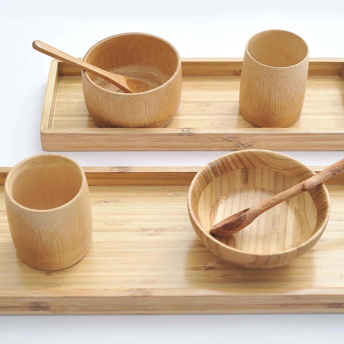Hot Trend Ecofriendly 100% Handmade Bamboo Tray Wood For Serving Food made in Vietnam Cookware Dinnerware Sets plates charger