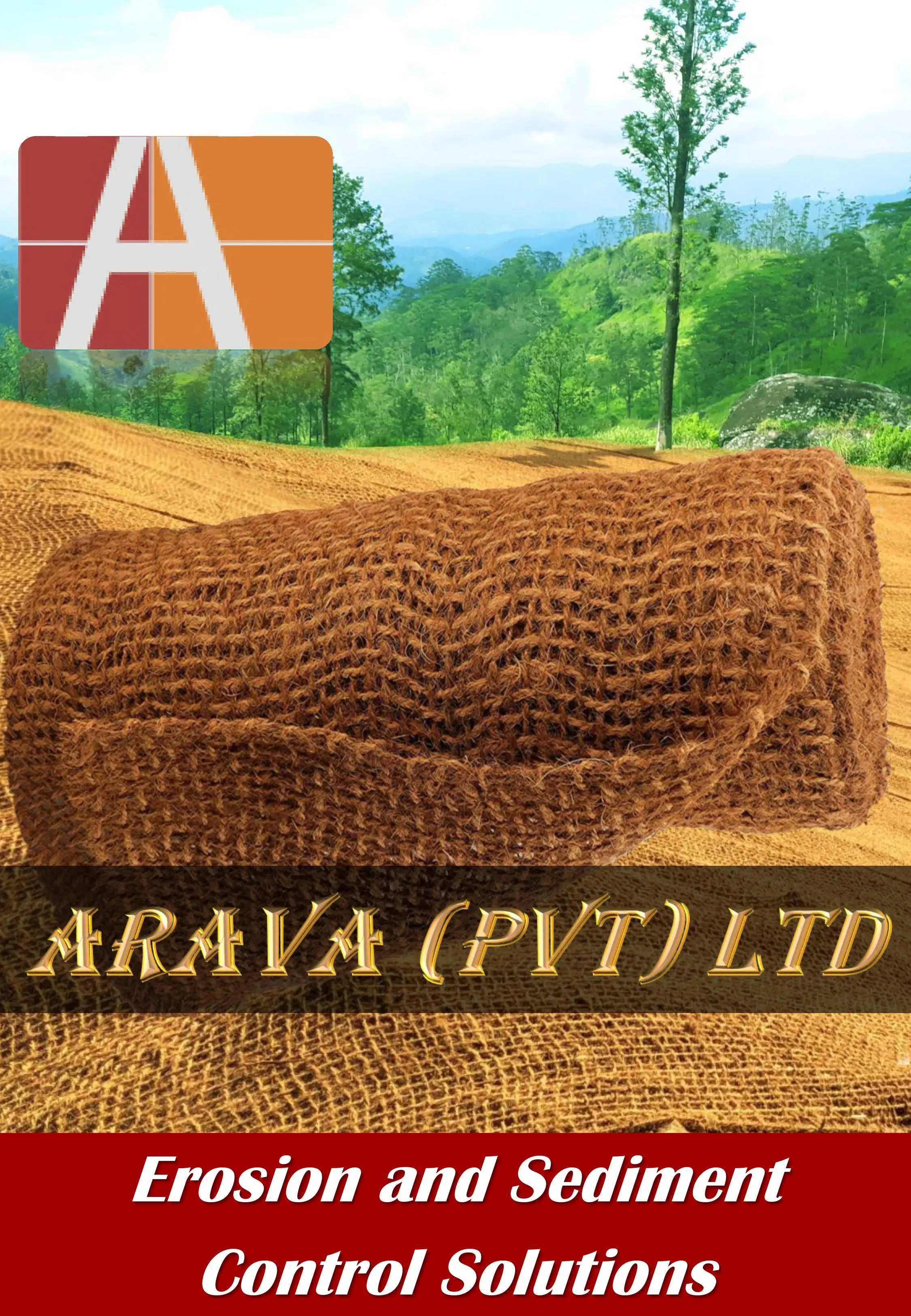 Bio Degradable Erosion control net made of coir