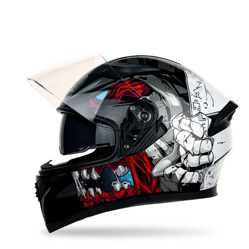 Wholesales Motorcycle Full Face Helmet Motorcycle Helmets Approved Chinese OEM Pcs Color