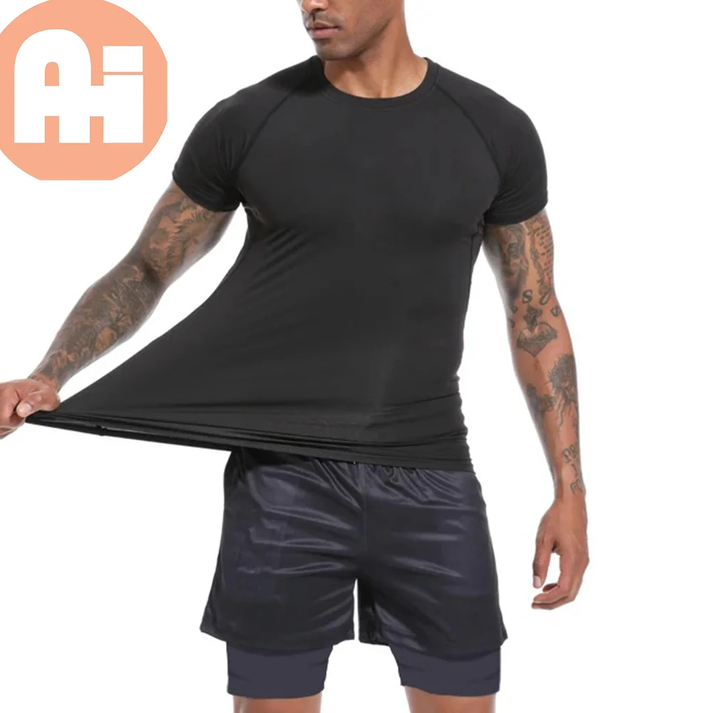 Oem High Quality 2024 Gym T shirt For Men Custom Sports wear T shirt Wholesale Solid Colour Gym Shirt