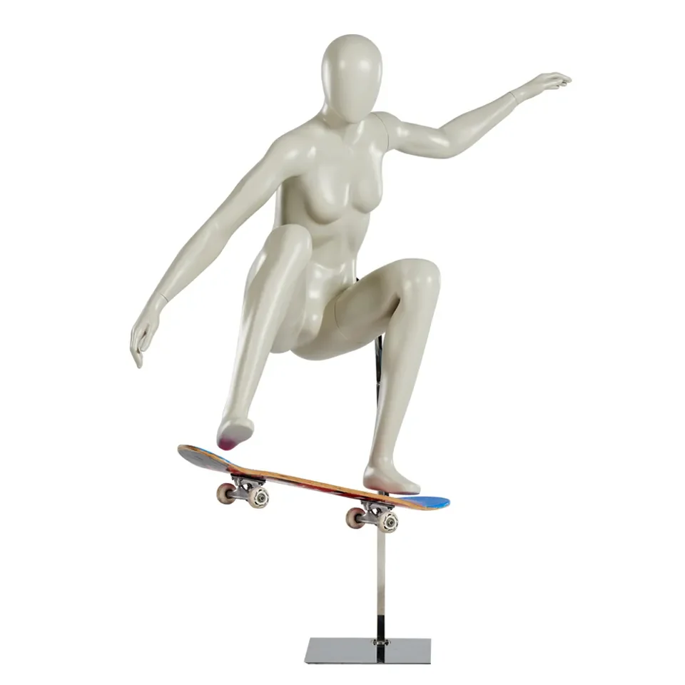Black White Sports Muscle Mannequin Male Female Running Model Muscle Sports Full Body Dummy Model