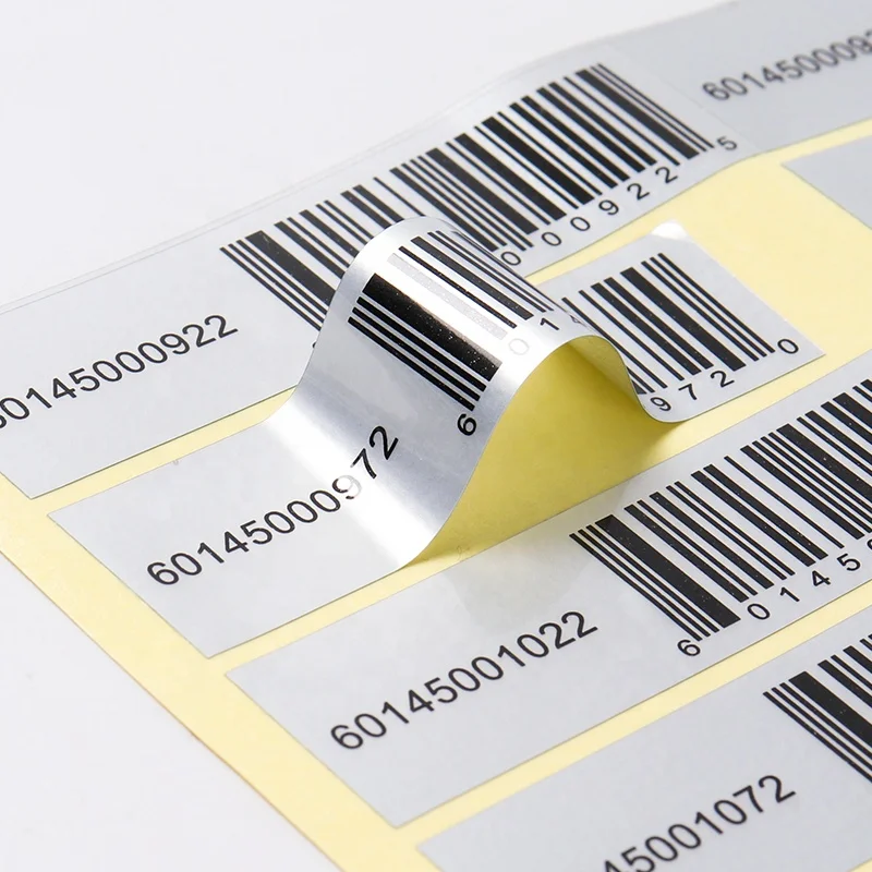 Custom print matte silver heat resistant barcode sticker labels heat-resistant adhesive multilayer label bar code label sticker