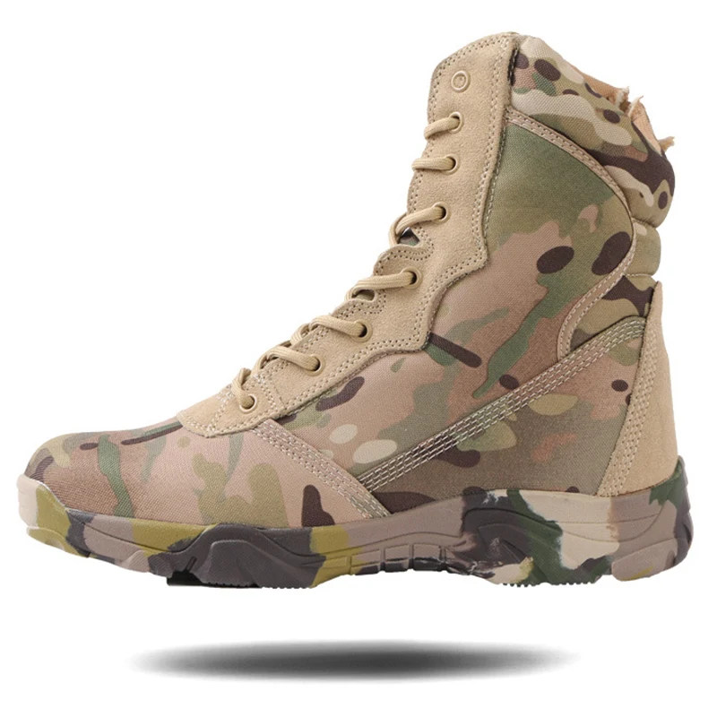 Anti-skid combat special forces boots wear-resistant python camouflage tactical boots men high top hiking boots wholesale