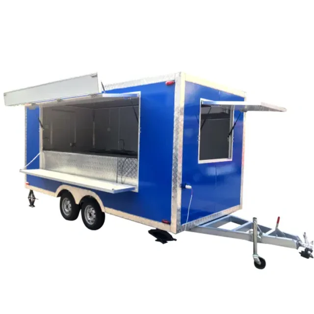 Food Carts Shop Mobile Trailers Food Trucks Mobile Food Trailer Pizza Dog Customized Hot Key Long Power Outdoor Packing Wheels