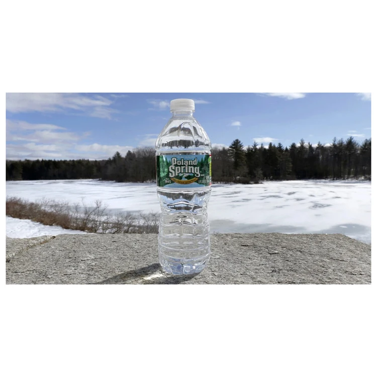 Poland Spring 100% Natural Spring Water 24 Count Mineral Water in Plastic Bottles Comparable to Fiji and Evian