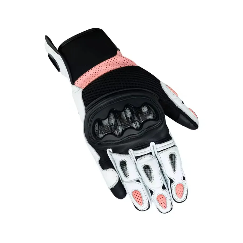 high quality cowhide Genuine Leather Motorbike Gloves/LEATHER MOTORBIKE FASHION RACING GLOVES