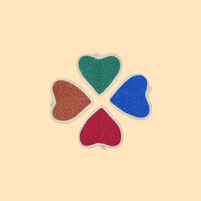 Polycotton Heart Loofah Foaming and Exfoliating Bath Sponge 100% Natural Handmade Skin Care Body Wash Scrubber manufacture