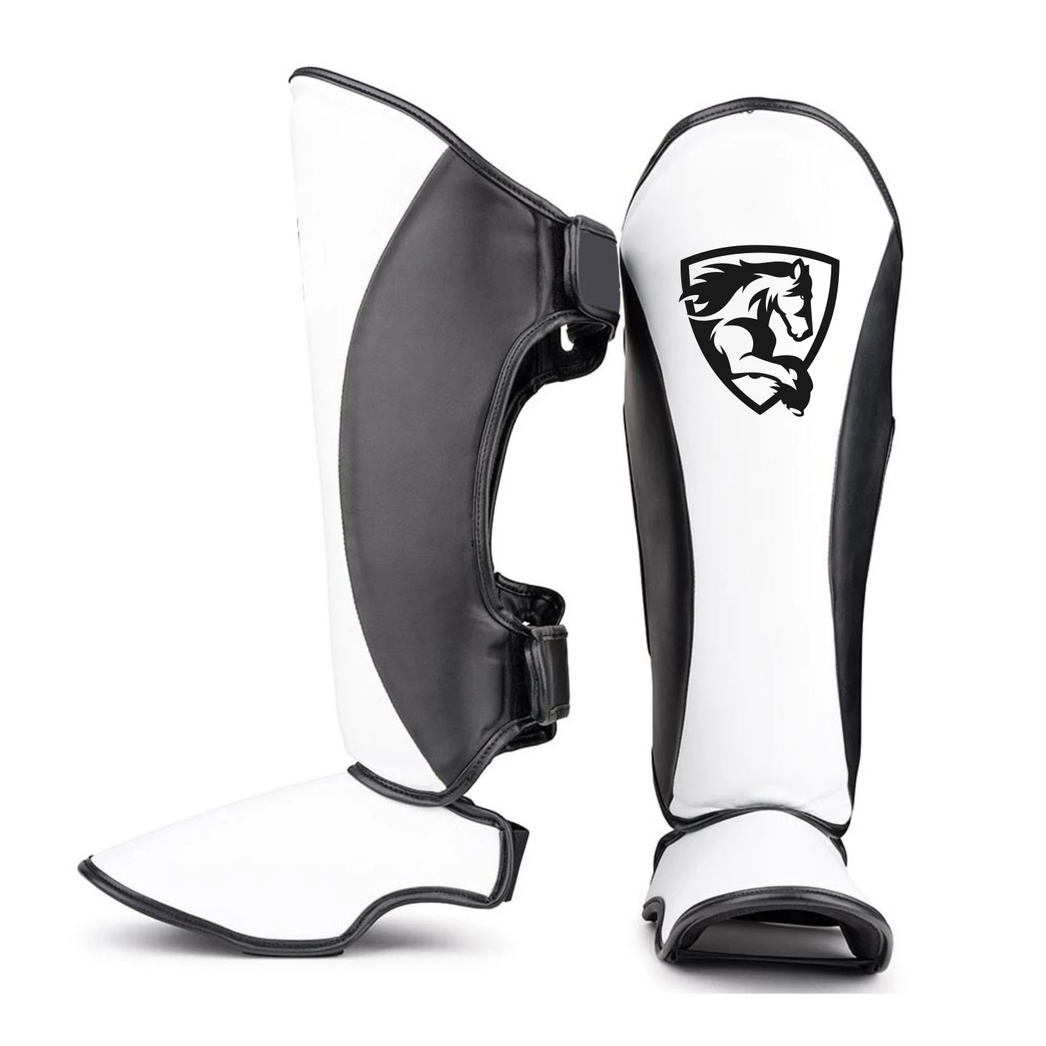 Muay Thai Shin Guards with Foot and Knee Protection Lightweight Shin Guards for Kickboxing, MMA, and All Sports Stand up Shin