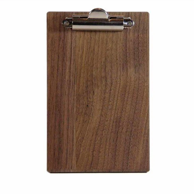 Custom Wooden Menu Board with Rubber Bands Solid Wood Clip-less Clipboard Restaurant Boards Menu Receipt Holder Check Presenter