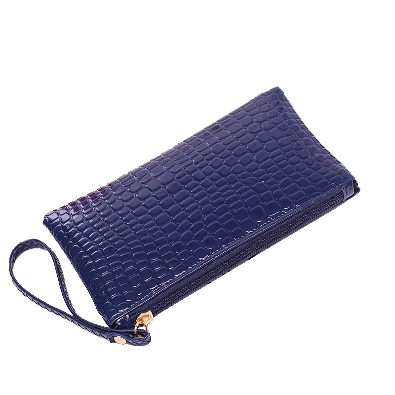 2022 Simple Design Vegan Leather Wallet Stone Tune Women Wallets With Wrist Strap For Gift