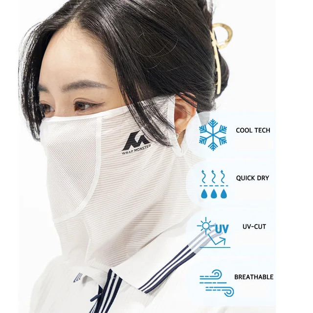 UV Light Sun Block Face Shield Mask for Sports Protection