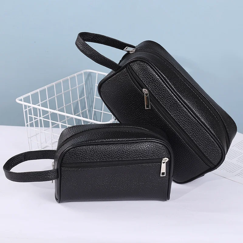 Luxury PU leather Cosmetic Bag Compact and Convenient Waterproof Travel Cosmetic Bag for Men made in Vietnam
