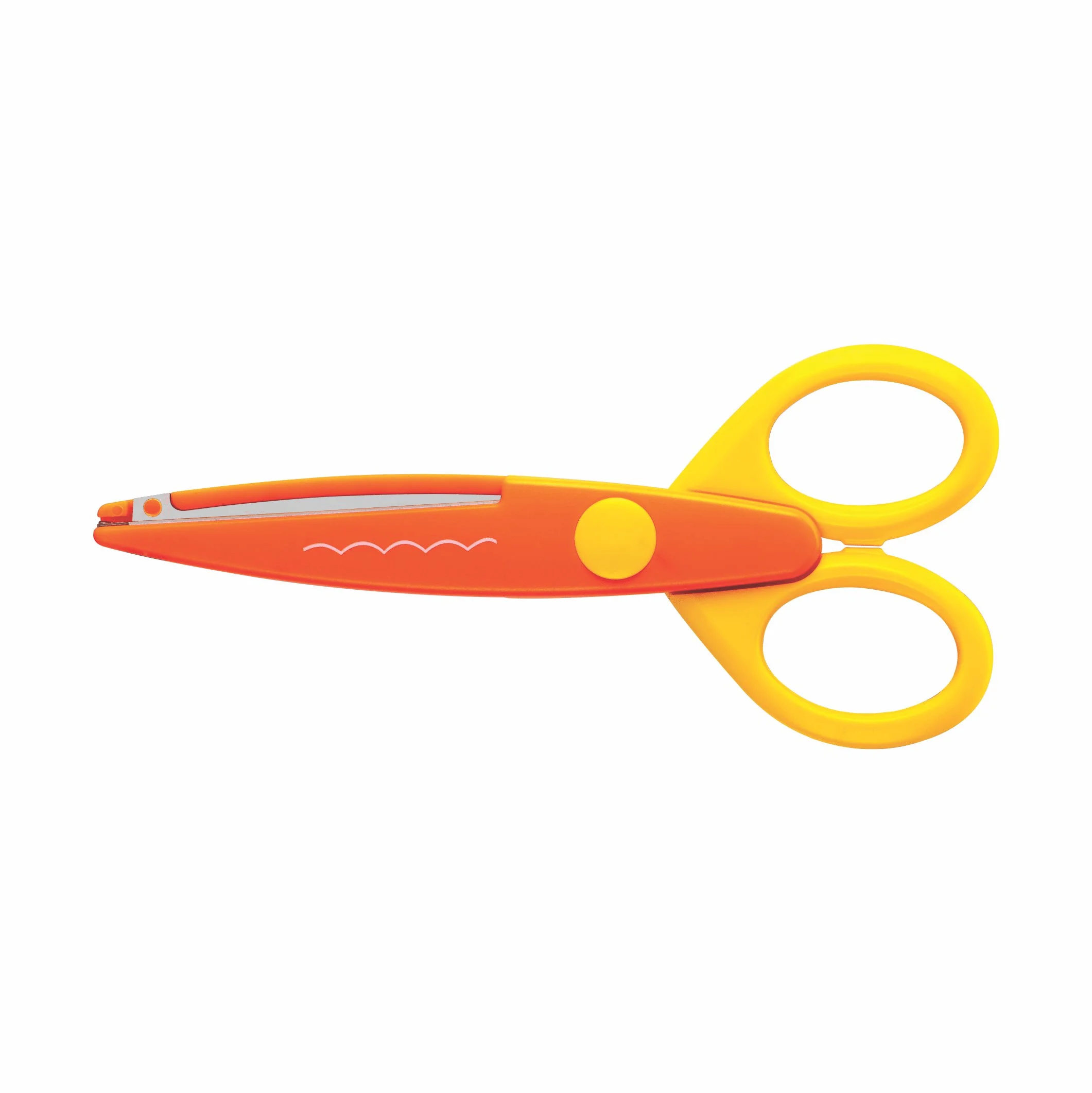 High Quality Plastic Handle Paper Craft Scissors Decorative Art Kids Safety Blades Designed Specifically Cutting Paper Children