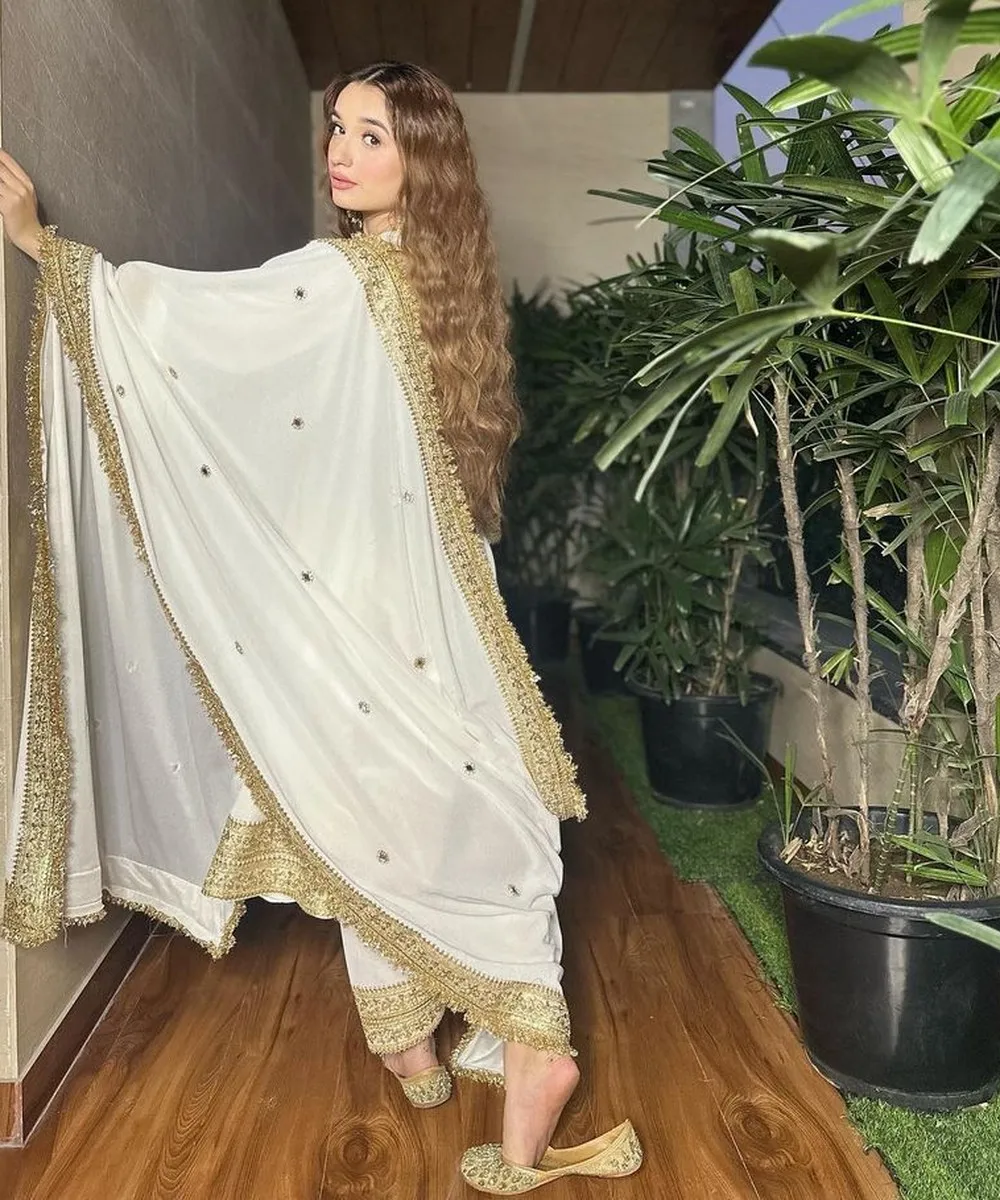 Rich Look Wear Top and Sharara with Thread Embroidery Work Designer Party Sequence Plazz