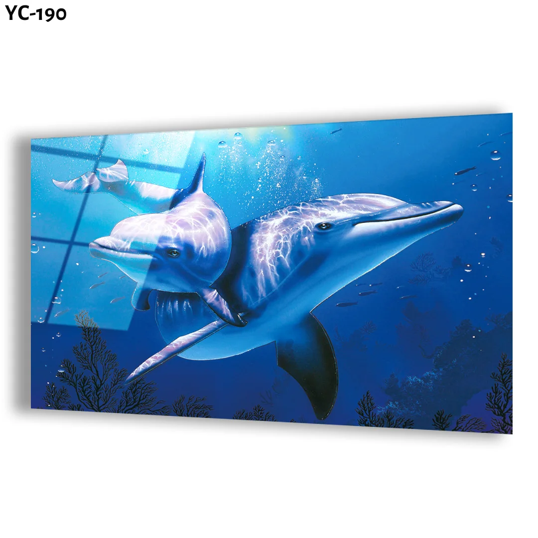 Natural Design Digital UV Printing On Tempered Glass Customizable Sizes and Designs Paintings And Wall Arts For Home Decoration