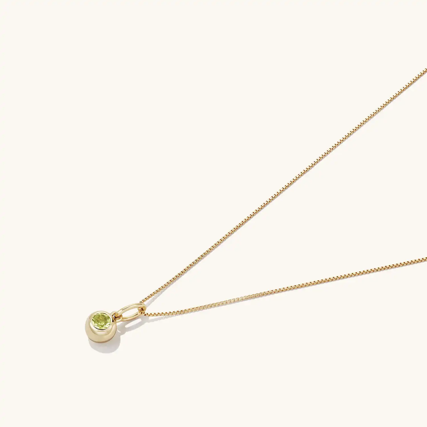 New Fashionable CZ Birthstone Sphere Charm Pendants 14K Gold Filled Classic Cubic Zircon Round Peridot Diamond