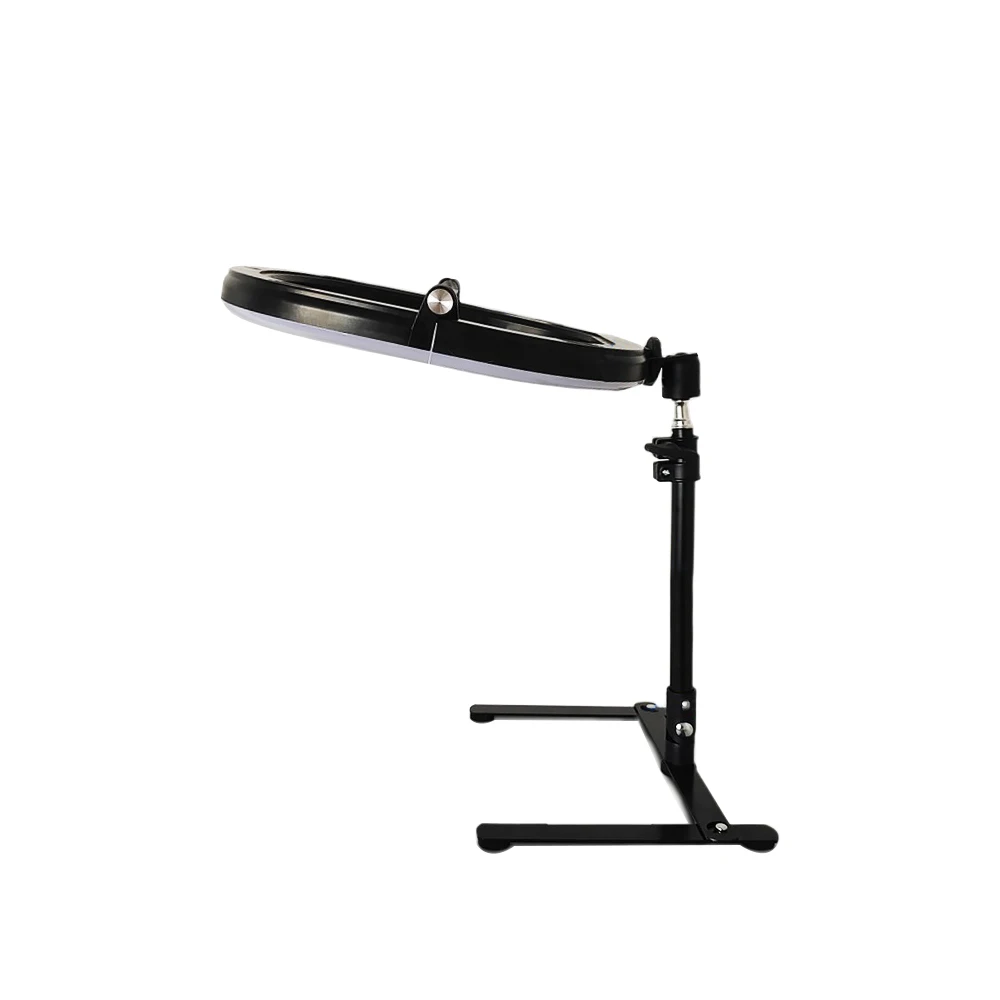 LED Selfie Selfie Light Desktop Shooting Live Broadcast Tripod Folding Belt 10 Inch LED Ring Selfie Light